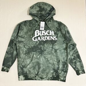 Busch Gardens Size Large Green Unisex Hoodie Sweatshirt NEW